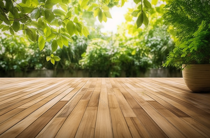 绿色树叶木板平台,高清,摄影图,摄影图片,图片大全,摄影图免费下载